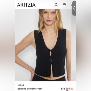 Aritzia Wilfred Basque Sweater Vest size LARGE NWT